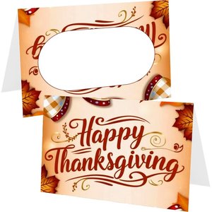 Giấy kraft theo chủ đề mùa thu ấm cúng và Danh Thiếp giấy lạ mắt cho các sự kiện ăn trưa và nhà thờ Tạ Ơn với họa tiết phong - Product Image 1