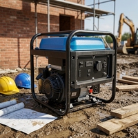Générateur à démarrage par lanceur, monophasé 4,5 kW, 120 V, 50 Hz, 4 temps, éco-responsable, à châssis ouvert, en cuivre pur, à économie de carburant, numérique, silencieux, à inverseur