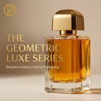 Capuchon de parfum en zamac à surface quadrangulaire, micro-facettes, éclat discret, lustre doré, étanche, fabrication sur mesure, OEM personnalisé, sans stock