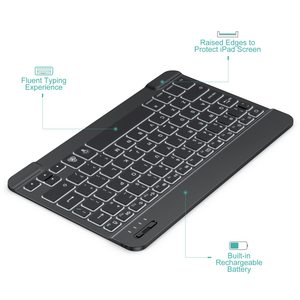 Ensemble clavier et souris sans fil avec logo OEM, clavier rétroéclairé RVB, souris silencieuse rechargeable pour le bureau - Product Image 2