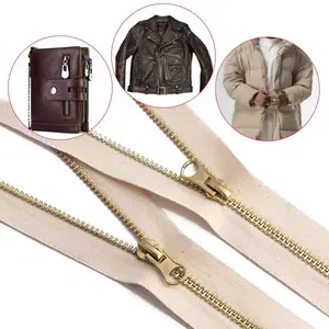 Wholesale 3# 4# 5# Customized Close End Metal Zip Jacket Zipper Custom Color Metal Zipper