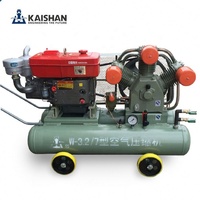 Compresseur d'air minier mobile Kaishan 15KW Nouveau compresseur à vis sans diesel Lubrification à l'huile Composants de gaz-Moteur de réservoir à vendre