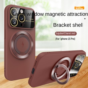 Lớn cửa sổ ống kính phim cho iphone15promax TPU khung từ Silicone bảo vệ Bìa trường hợp điện thoại cho Apple 14 - Product Image 6