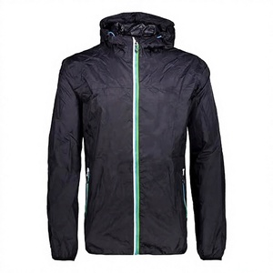 Hot Selling Custom Printed Nylon Water Repellent Anorak Windbreaker <b>Jacket</b> Mens Outdoor <b>Packable</b> Zip Up Side Pockets - Product Image 4