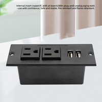 Multiprise encastrable de type A/B, norme américaine, pour bureaux, meubles et armoires – En stock