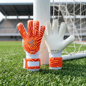 Custom Leather Goalkeeper Gloves Backhand Sublimation Print Front Palm Contact Latex Finger & Thumb Protection High Quality - Product Image 3