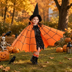 Conjunto de Capa Navideña para Niños, Disfraz de Diablo, Murciélago, Bruja, para Jardín de Infancia, Representaciones Escénicas, Modal/Algodón, Unisex - Product Image 2