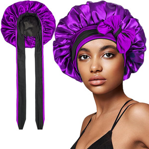 <span class=keywords><strong>Bonnet</strong></span> de <span class=keywords><strong>nuit</strong></span> en <span class=keywords><strong>satin</strong></span> double couche réversible pour femmes, doux, confortable, respirant, respectueux de la peau, vente en gros personnalisée - Product Image 5