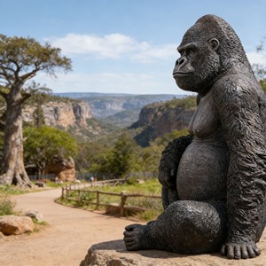 Statue de gorille grandeur nature en résine de fibre de verre, statues d'<span class=keywords><strong>animaux</strong></span> africains, sculpture de singe, <span class=keywords><strong>animaux</strong></span> de la jungle pour accessoires - Product Image 6