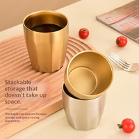 304 RVS Octagonale Dubbelwandige Tumbler Draagbaar Kookwaterbestendig 10 oz 6-Uurs Isolatie voor Bier Koude Dranken