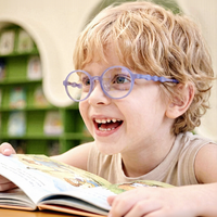 Lunettes de vue anti-lumière bleue pour enfants 2026, monture intégrale tendance, design torsadé des branches, motif plantes et fleurs