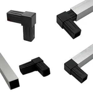 Connecteur en plastique à angle droit durable 1 à 6 voies, connecteur d'angle en plastique à 3 voies pour tubes carrés, raccords de tuyauterie en plastique moulé - Product Image 1