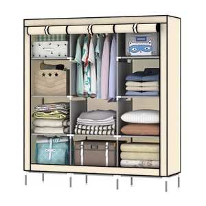 ארון בגדים מודרני מתקפל גדול בסגנון קוריאני, ארון אחסון משולב, ריהוט לבית, ייוו - Product Image 4