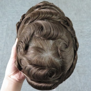High Quality Lace and Poly Bella Design 100% Human Wig Man Toupee <strong>Hair</strong> Replacement <strong>Mens</strong> <strong>Hair</strong> <strong>Piece</strong> Toupee - Product Image 4