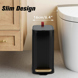 <span class=keywords><strong>Cubo</strong></span> de <span class=keywords><strong>Basura</strong></span> <span class=keywords><strong>Pequeño</strong></span> para Baño con Tapa de Cierre Suave, 5L / 1.3 Galones, Cubos de <span class=keywords><strong>Basura</strong></span> de Acero Inoxidable con <span class=keywords><strong>Cubo</strong></span> Interior Extraíble - Product Image 3