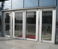 Porte à ressort KFC, robuste, résistante aux intempéries, en aluminium et verre, pour devanture de magasin, entrée principale, sur mesure