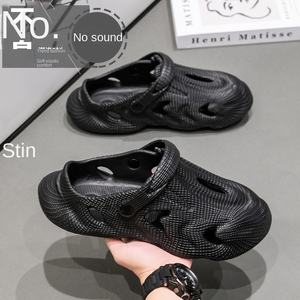 Sandales d'été imprimées à motif de trou de noix de coco pour hommes et femmes, sandales de <span class=keywords><strong>plage</strong></span> d'extérieur respirantes, chaussures à enfiler à motif de lettres - Product Image 4