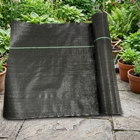 Toile de paillage noire en PP tissé, perméable, anti-mauvaises herbes, durable pour l'agriculture et la protection des sols