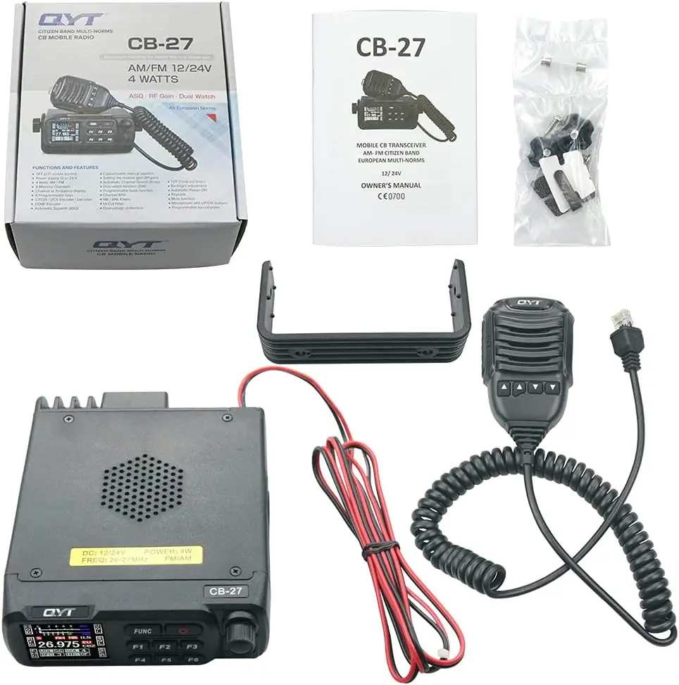 QYT CB-27 26-27MHz Komunikasi Nirkabel Mobil Marine Radio Kendaraan Stasiun Intercom CB Mobile Radio