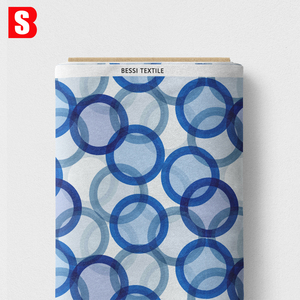 Tissu en coton imprimé numérique personnalisé Bessi New Trend, motifs géométriques, formes linéaires, imprimés pour robes et chemisiers pour femmes et enfants - Product Image 4