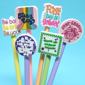 Bolígrafos de pvc de <span class=keywords><strong>lilo</strong></span> y stitch para niños, adornos de lápices de dibujos animados - Product Image 3