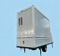 Maison conteneur préfabriquée en kit, toilettes modulaires conteneurisées sur remorque