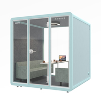 Cabine téléphonique insonorisée d'intérieur, cabine acoustique de bureau ouvert, pod de réunion de bureau pour usage professionnel
