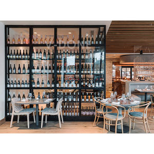 Custom Commercial Metal Wine <b>Cabinet</b> Electroplated Bronze & Stainless Steel Constant Temperature for Living Room or Hotel - Product Image 5