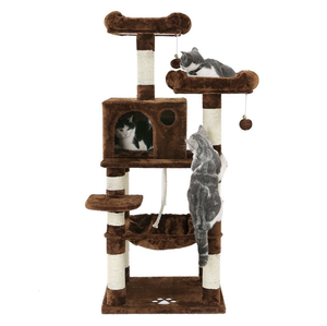 Artificial fur rope cat <b>scratching</b> <b>post</b> large 170cm cat tree climbing housesuitable for large cats. - Product Image 6