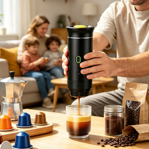Cafetera Portátil de Cápsulas de Alta Calidad, Autocalentable, 3 en 1, Espresso, 20 Bares, Compacta, para Tiendas de Comercio Electrónico - Product Image 1