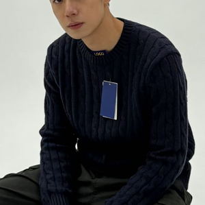 <span class=keywords><strong>Pull</strong></span> en <span class=keywords><strong>cachemire</strong></span> et laine décontracté pour femmes grande taille de qualité supérieure, col rond, tricot jacquard avec logo sur le devant - Product Image 2