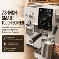 Machine à café et chocolat chaud en acier inoxydable, système de brassage pour restaurant, machine à expresso électrique, mousseur à lait, buse vapeur, usage domestique