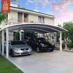Abri <span class=keywords><strong>de</strong></span> stationnement pour voitures en structure <span class=keywords><strong>composite</strong></span> d'aluminium, avec toit résistant aux intempéries, adapté aux zones extérieures et aux lieux publics, carport - Product Image 1