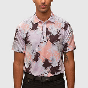 Polo personalizado de golf para hombre, camisa extragrande de secado rápido, diseño de logotipo atlético de peso pesado, material impreso de poliéster y LICRA Delgado - Product Image 5