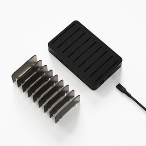 Stazione di <span class=keywords><strong>Ricarica</strong></span> Multiporta USB da Scrivania con Logo Personalizzato, Caricatore Rapido Portatile Intelligente per Tablet e Telefoni Cellulari con 8 Porte - Product Image 4