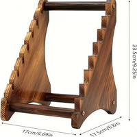 Dieses Holz-Display-Regal ist für eine Sammlung von 8 Messern konzipiert. Holz-Messerständer.