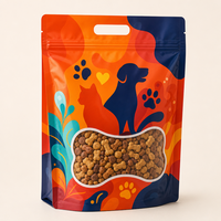 Sachet refermable personnalisé haute barrière, résistant à l'humidité et imperméable, pour les marques de friandises et de compléments pour chats