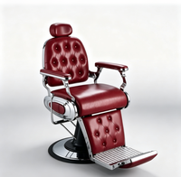 Fauteuil de Barbier Vintage Inclinable avec Pédale – Équipement Professionnel Robuste pour Salon et Barbier