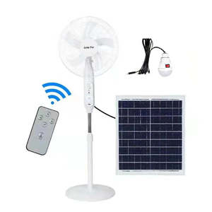 พัดลมพลังงานแสงอาทิตย์ 16 นิ้ว ชาร์จไฟได้ พร้อมแผงโซลาร์เซลล์ รีโมทคอนโทรล สำหรับใช้ภายในและภายนอกอาคาร - Product Image 3