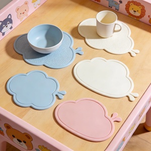 BPA Free Reusable Silicone Placemat Cloud Shape <b>Non</b> <b>Slip</b> for Baby Toddlers Home <b>Kitchen</b> Dining Table <b>Mats</b> - Product Image 4