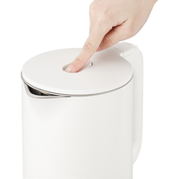 Meilleure vente de bouilloire électrique à double couche en acier inoxydable 1,7 L OEM ODM 304 avec arrêt automatique pour hôtel commercial