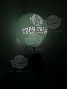0.8m kustom Logo tiup ransel bola hijau PVC Led iklan bisnis promosi RGB balon berjalan tiup - Product Image 4