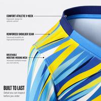 Maillot de football personnalisé à séchage rapide par sublimation, col en V, respirant, uniforme d'équipe de football pour les entraînements et les matchs