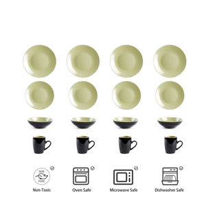 Semtember Promotion Round Kitchen Plates Set Coffee Mug Elegant Clean Easy Fancy Design <b>Dinnerware</b> Set Fesstival Celebrate for 4 - Product Image 3