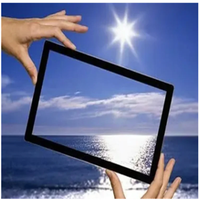 Verre anti-reflet AR sur mesure pour écran d'affichage / éclairage LED, impression sérigraphique