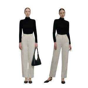 Julia alta moda elegante estilo minimalista pantalones holgados de invierno para mujer diseño plano transpirable con servicio ODM de alta calidad - Product Image 1