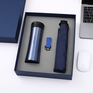 Ensemble Cadeau Personnalisé pour Entreprise : Thermos Verrouillable, Parapluie, Clé USB, Activité d'Entreprise, Cadeau de Remise de Diplôme, dans une Boîte Élégante - Product Image 3