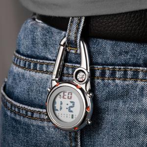 Orologio Multifunzione Luminoso con Moschettone, Timer, Allarme e Bussola - Portachiavi da Esterno per Lavoro e <span class=keywords><strong>Studio</strong></span> - Product Image 4