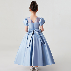 Abiti da principessa bambina per 6 8 10 12 14 anni per bambini festa di compleanno Costume abito da sera lungo abito da sera - Product Image 6