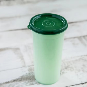PP Plastic Cup With Secure Snap Lid Stackable Reusable Drinking <b>Container</b> For Smoothies Juices And Kitchen Organization - Product Image 1